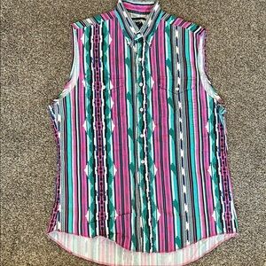 Vintage Wrangler Brush Hopper Aztec Tank Top